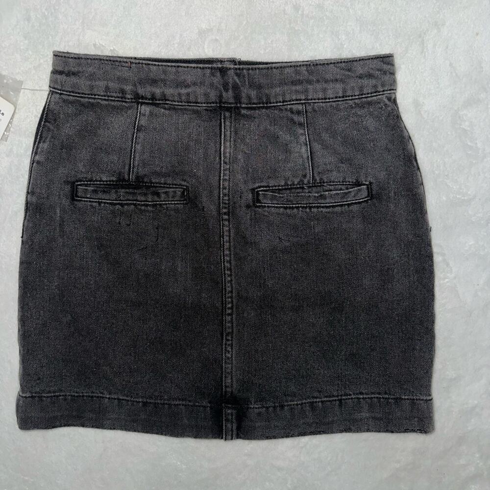 Free People Dark Gray Button-Front Midi Skirt we are the people NWT size 25 - Picture 11 of 15